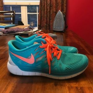 Nike Free 5.0 - blue and orange